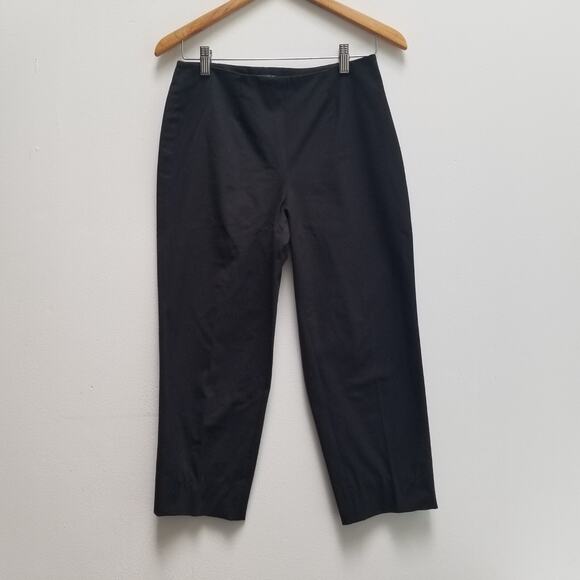 Piazza Sempione Audrey Capri Pants 42 IT Women’s Cotton Black Stretch US 6 - Picture 6 of 9